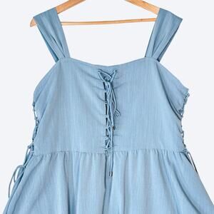 Scarlet Darkness Renaissance Straps Cottagecore Dress Women's 2XL Medieval Fairy